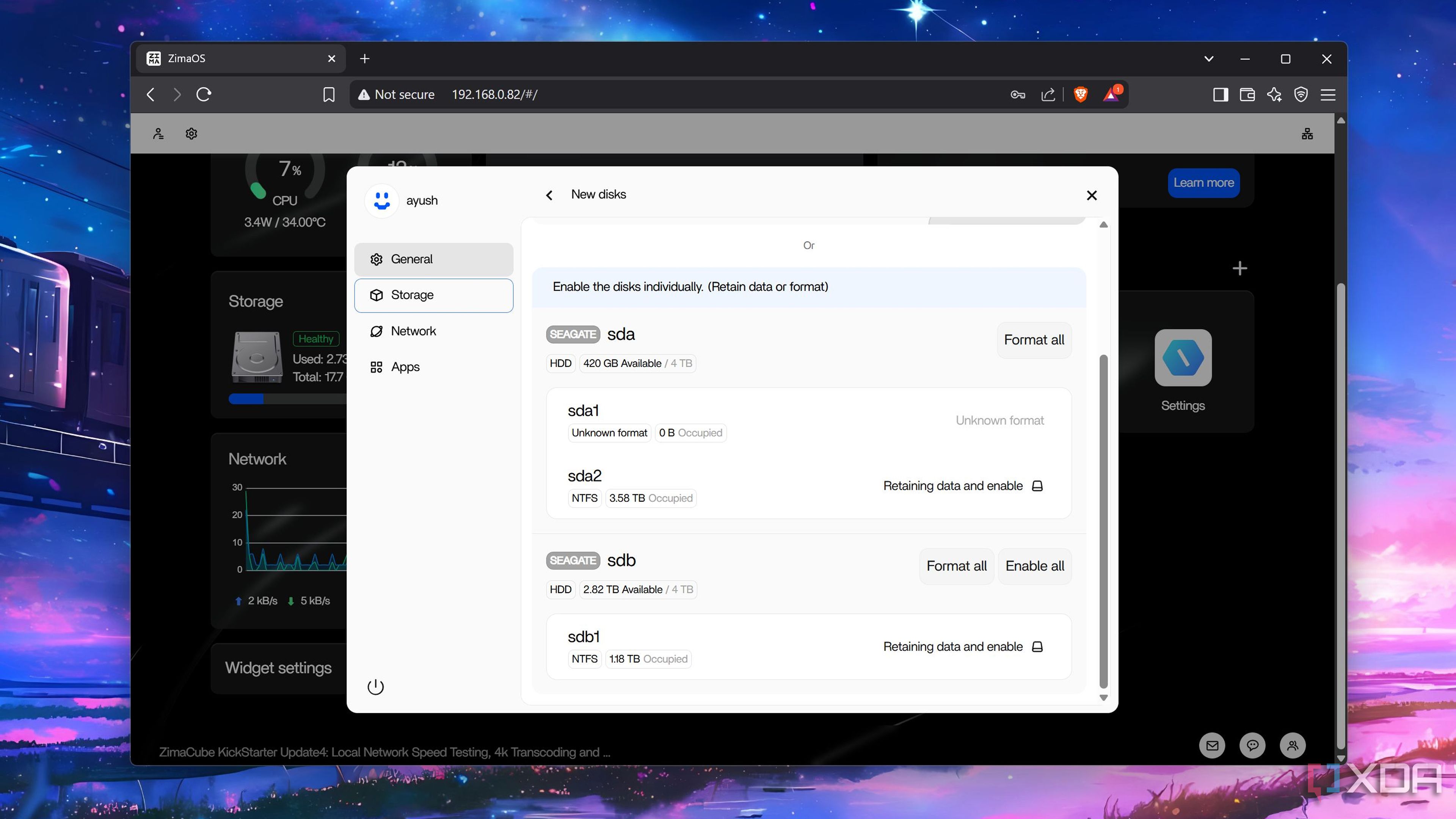 Adding two HDDs to ZimaOS