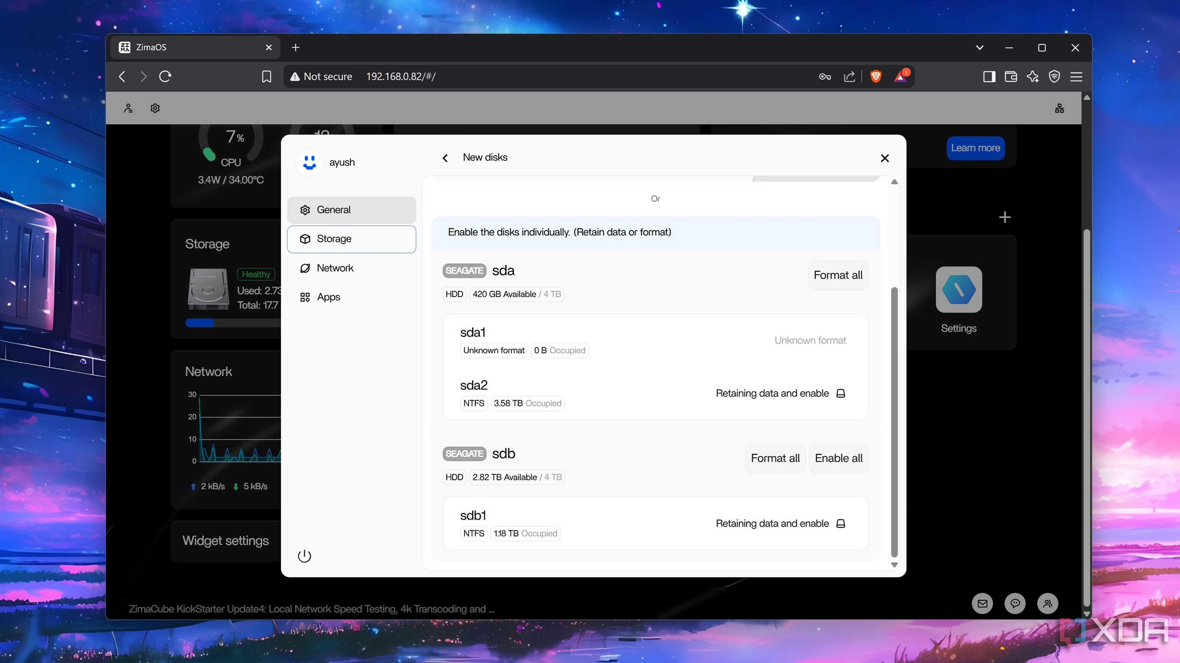 Adding two HDDs to ZimaOS