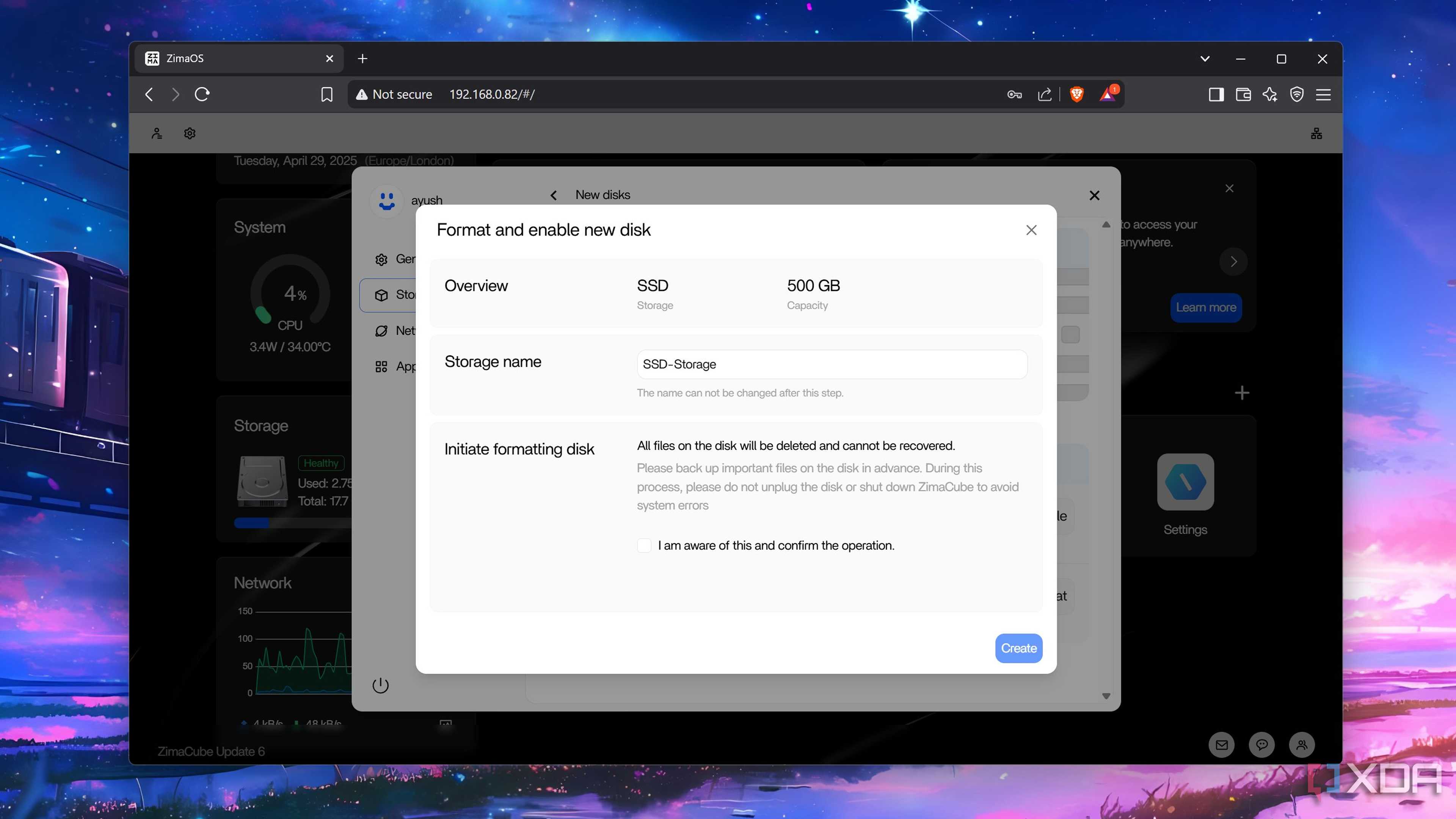 Adding an SSD to ZimaOS