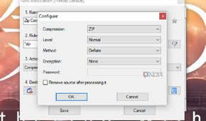 An example of DropIt configuration settings.