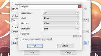 An example of DropIt configuration settings.