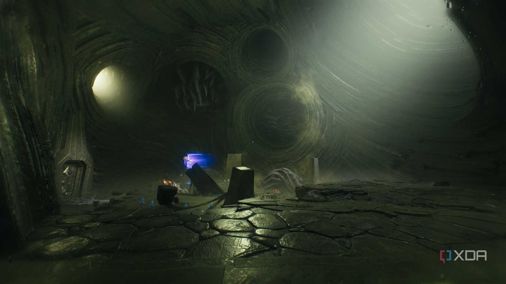 A huge lovecraftian chamber in chapter 15 of Doom: The Dark Ages.