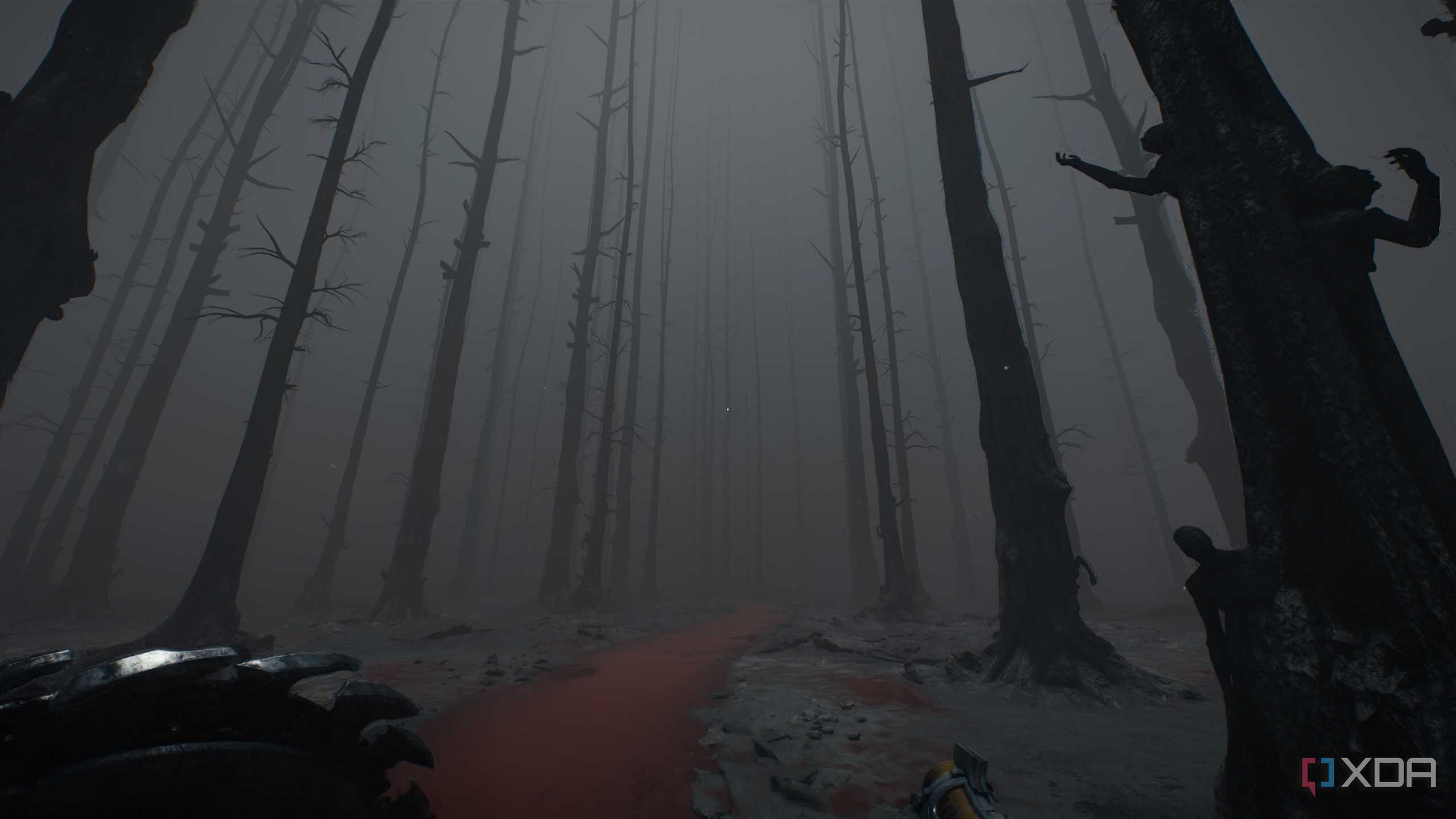 Dark misty forest in chapter 20 of Doom: The Dark Ages.