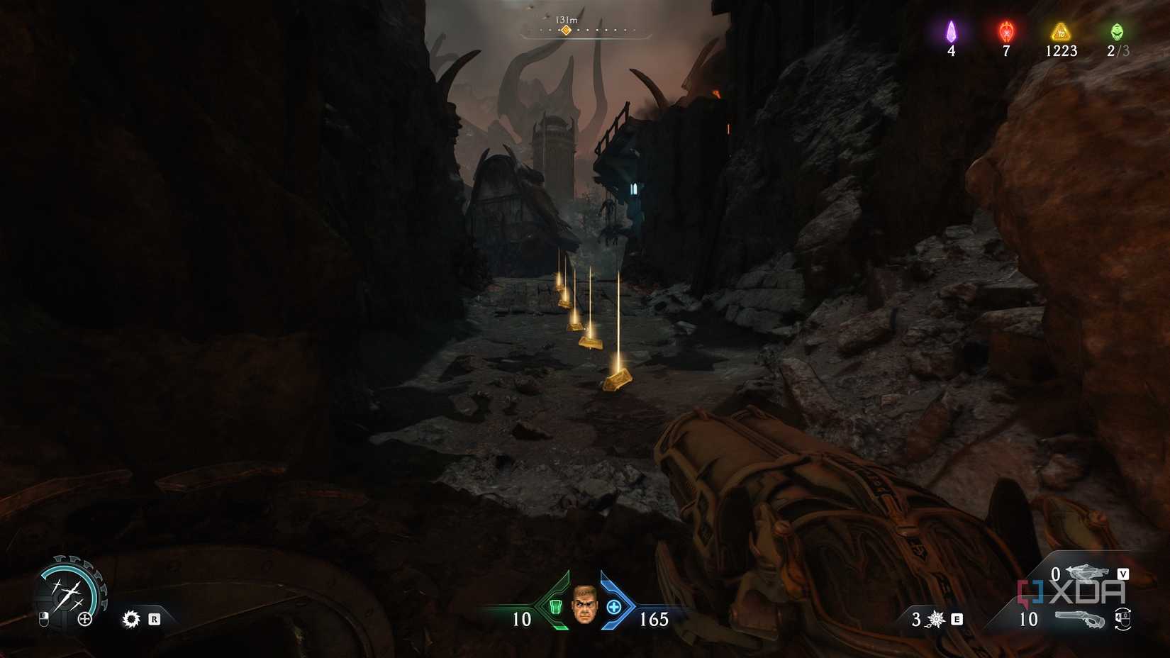 A trail of gold bars in chapter 20 of Doom: The Dark Ages.