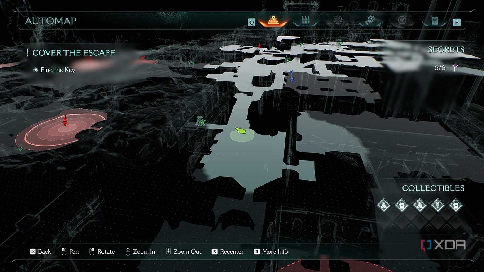 The 3D map in Doom: The Dark Ages.