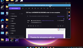 Shows setting Proton Mail as Default