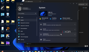Shows system notification settings