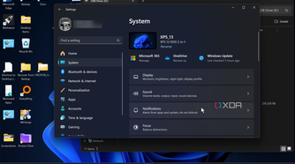 Shows system notification settings