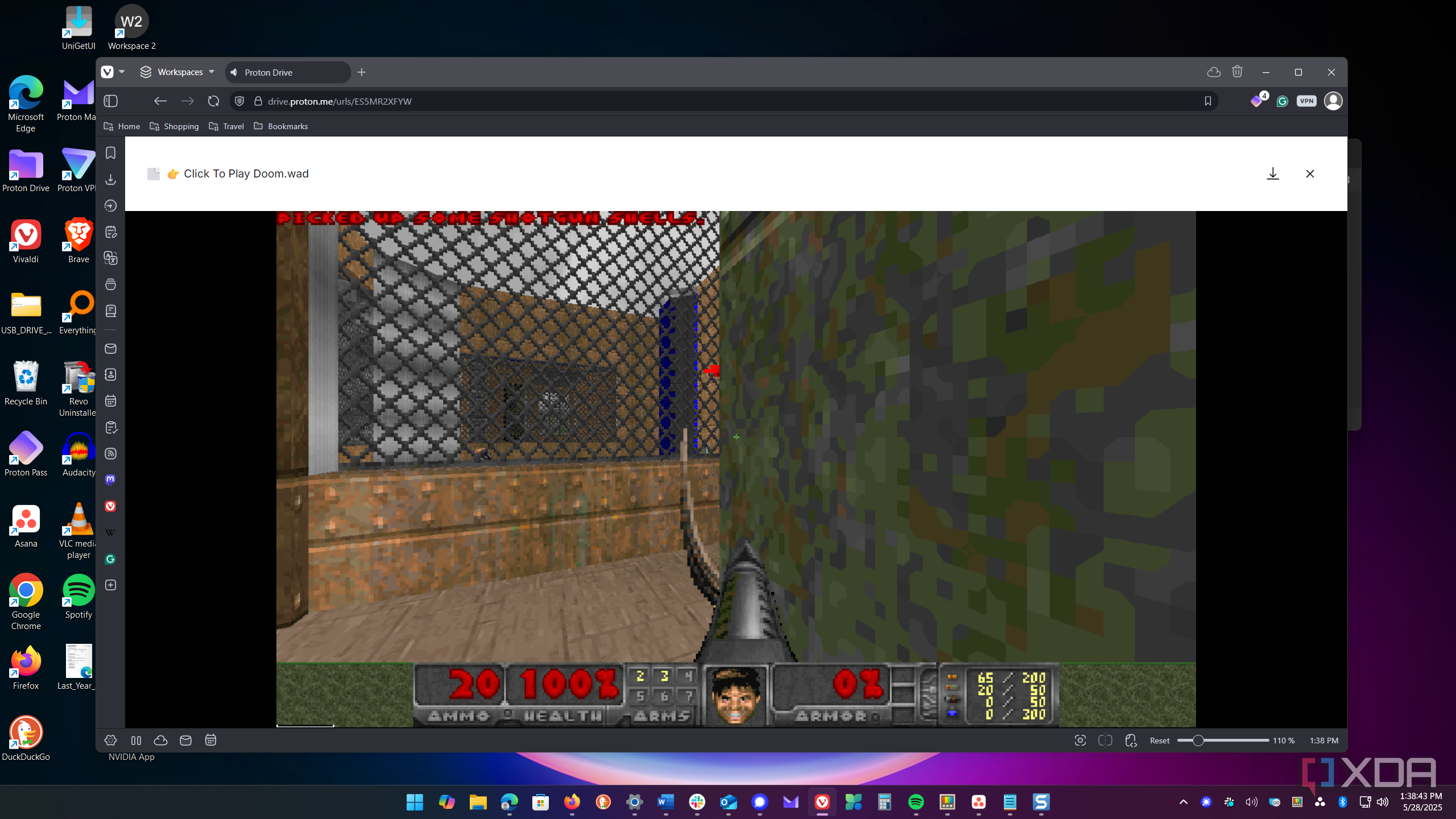Starting original Doom via Proton Drive