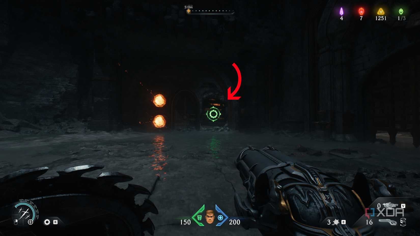 A bashable wall in chapter 20 of Doom: The Dark Ages.