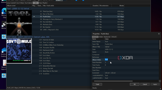 Shows album properties in Foobar2000