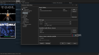 Shows Foobar2000 preferences no ad interface