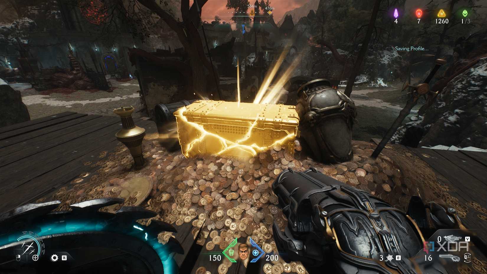 A gold chest in chapter 20 of Doom: The Dark Ages.