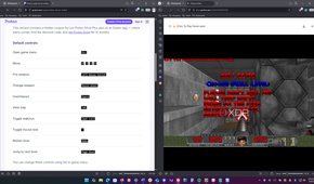 Shows Doom in Proton Drive controls and menu
