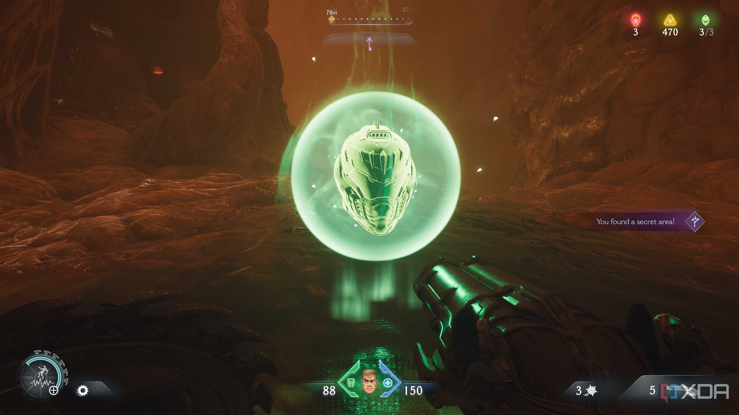 A life sigil in a secret area in chpater 10 of Doom: The Dark Ages.