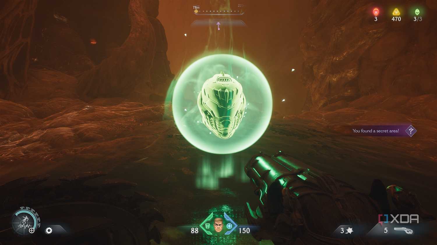 A life sigil in a secret area in chpater 10 of Doom: The Dark Ages.