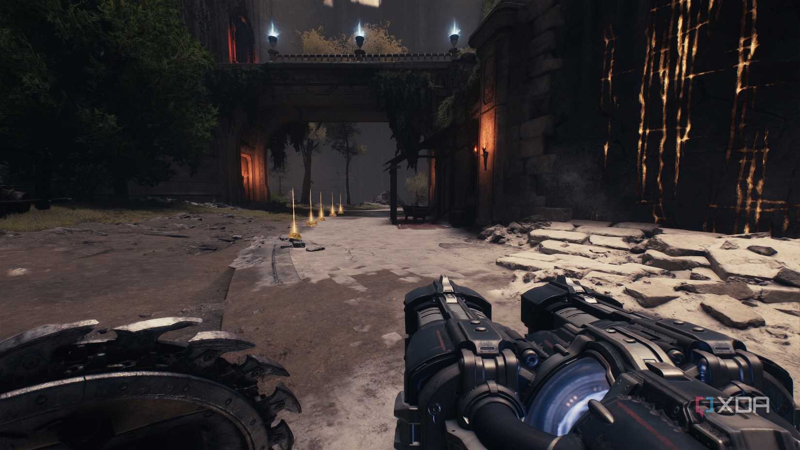 Gold bars on the ground in Doom: The Dark Ages.