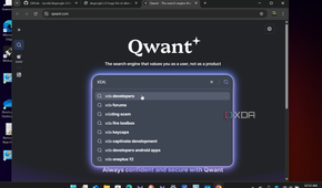 Shows Qwant privacy search engine