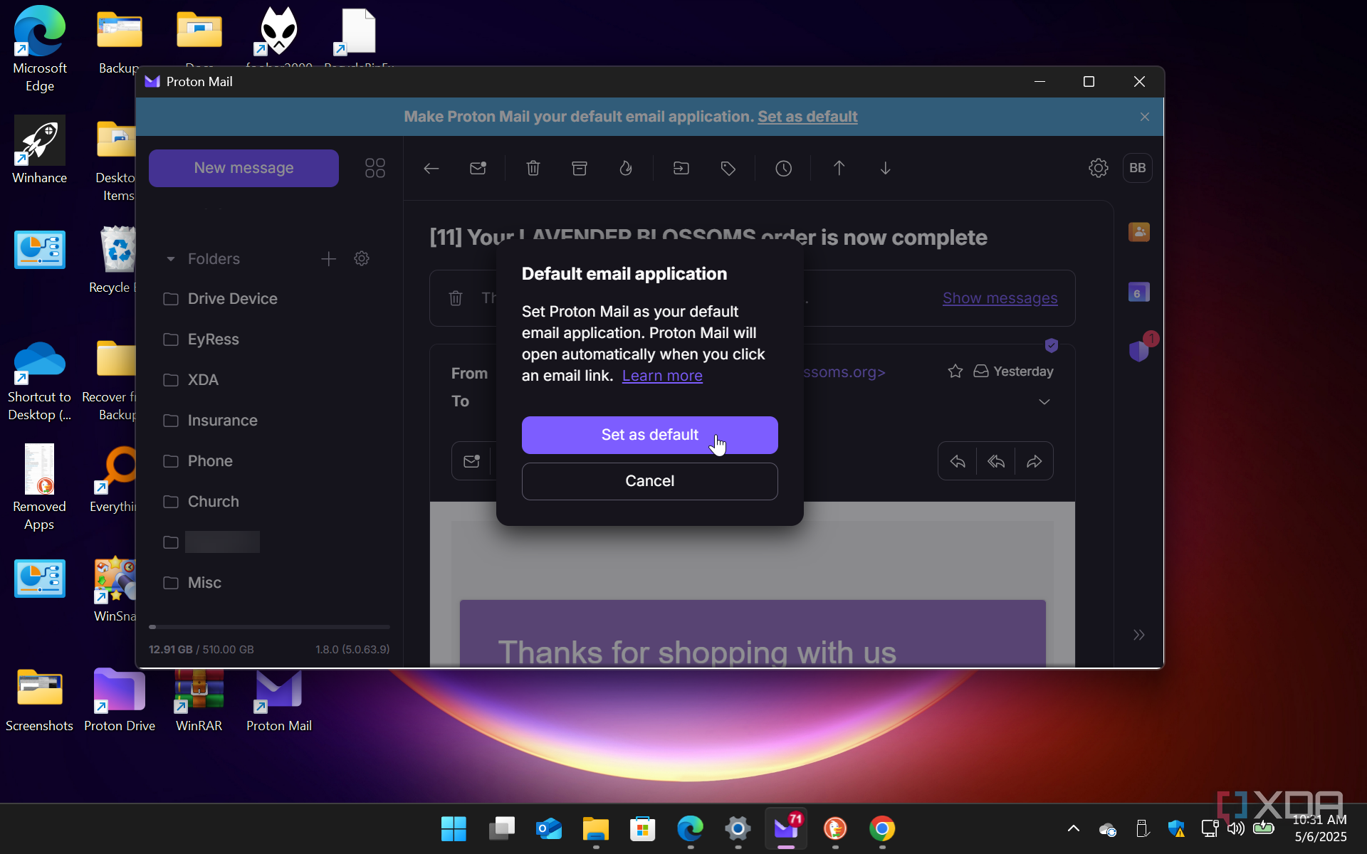 4 reasons I use Proton Mail as the default instead of Outlook on Windows 11