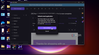 Verification to set Proton Mail as default