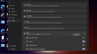 Shows making tweaks with Wintoys app