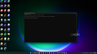 Shows winget update in PowerShell