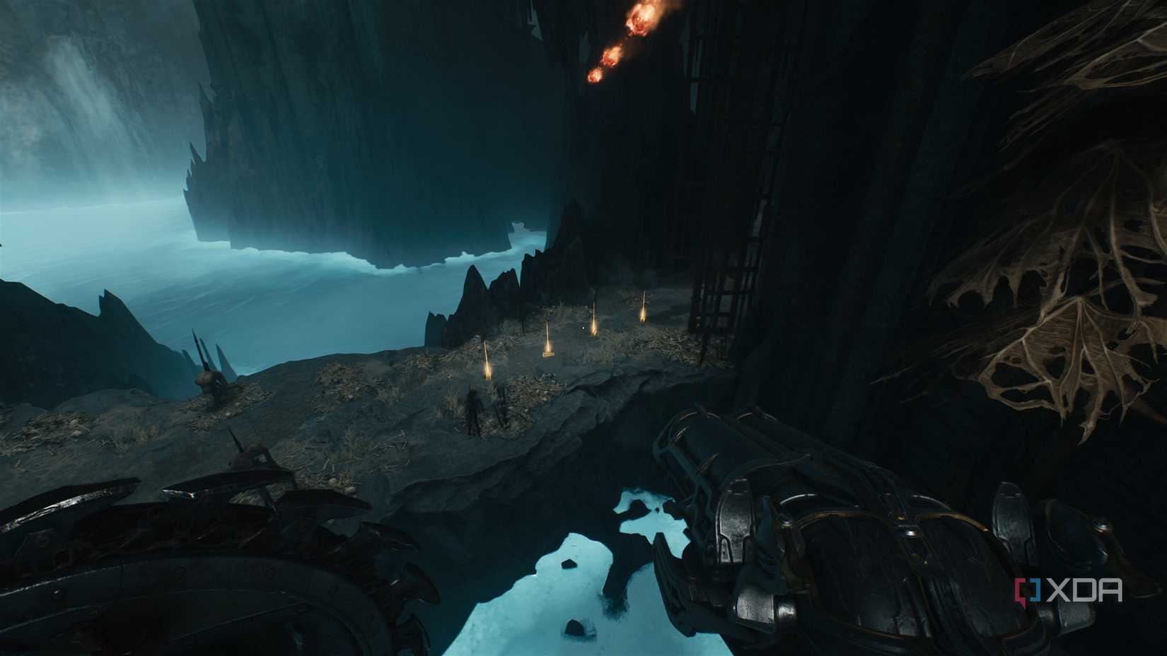 A trail of gold bars down below in chapter 19 of Doom: The Dark Ages.