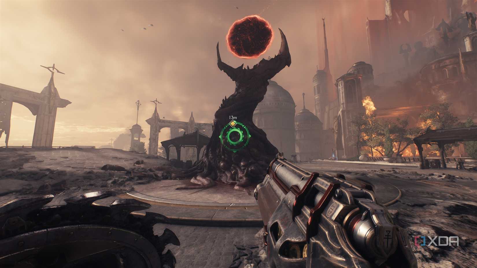 A demonic structure in Doom: The Dark Ages.