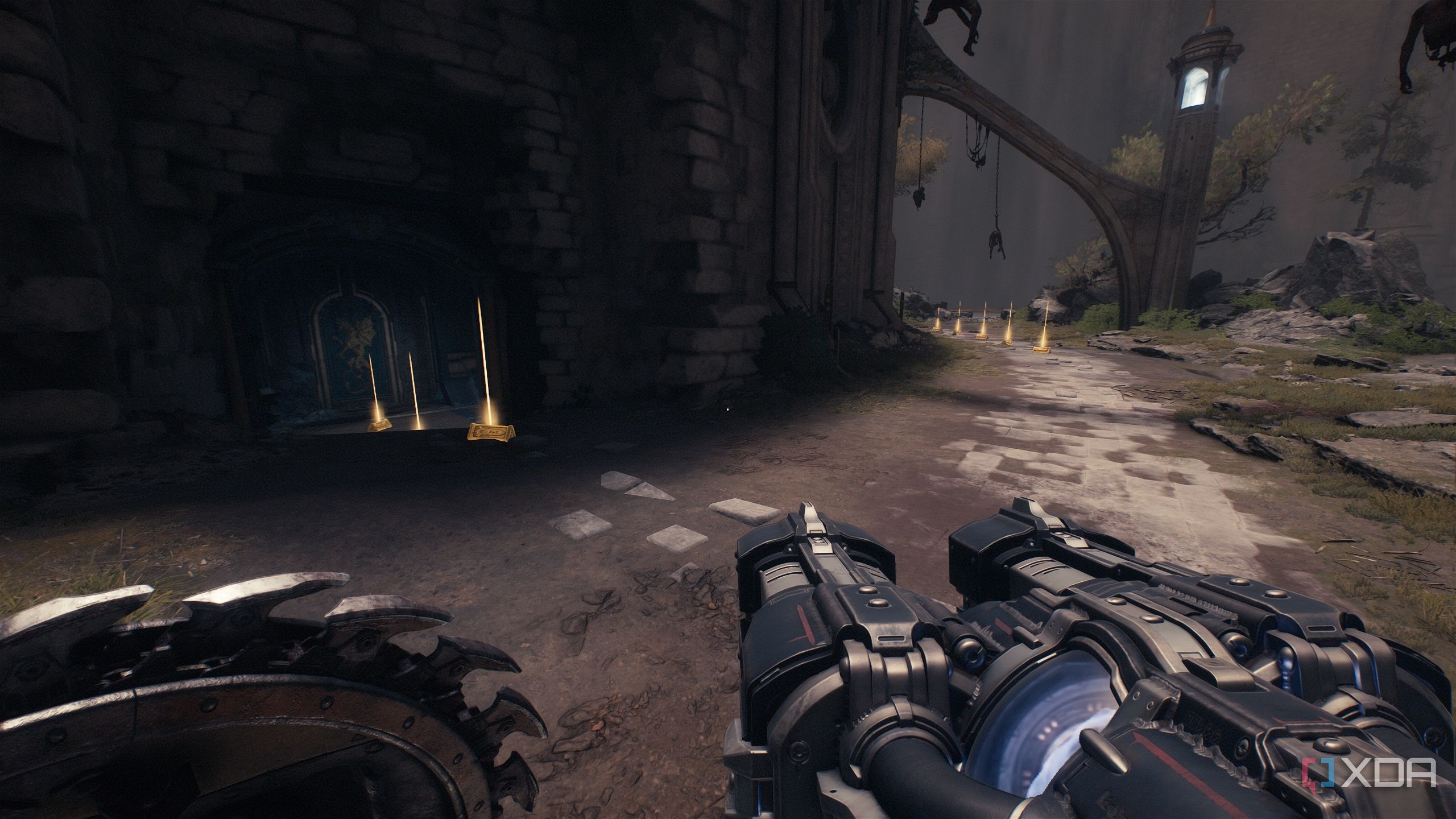 Gold bars strewn on the ground in Doom: The Dark Ages.