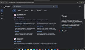 Shows Qwant search engine in Chrome