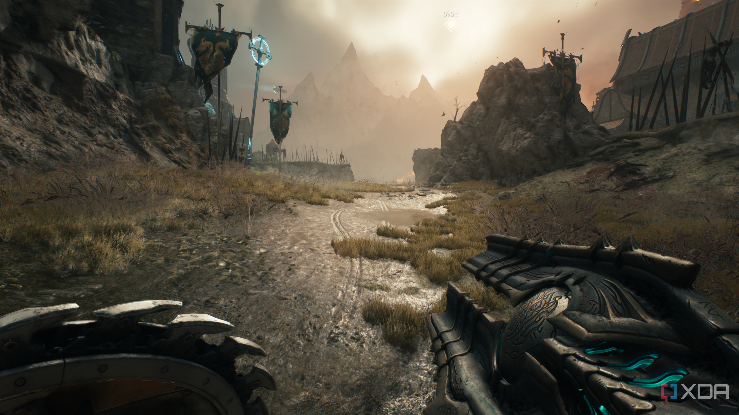 An image of a first-person shooter video game captured on a gaming PC. 
