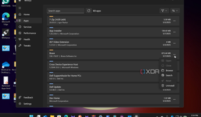 Shows managing apps in Wintoys