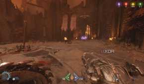 A purple-locked gate in Doom: The Dark Ages.