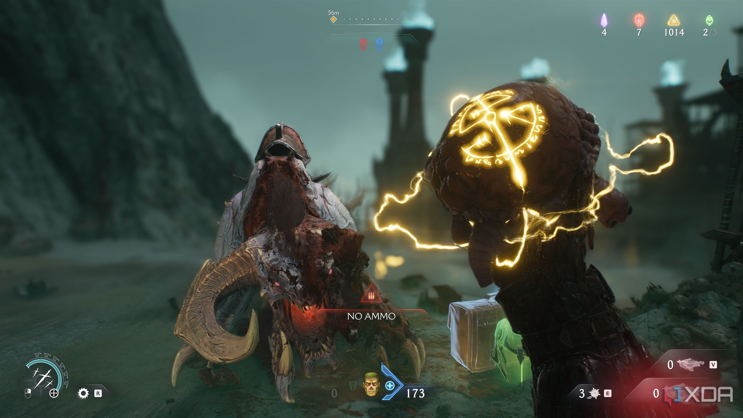 Demonic Essence for maximum ammo in chapter 19 of Doom: The Dark Ages.