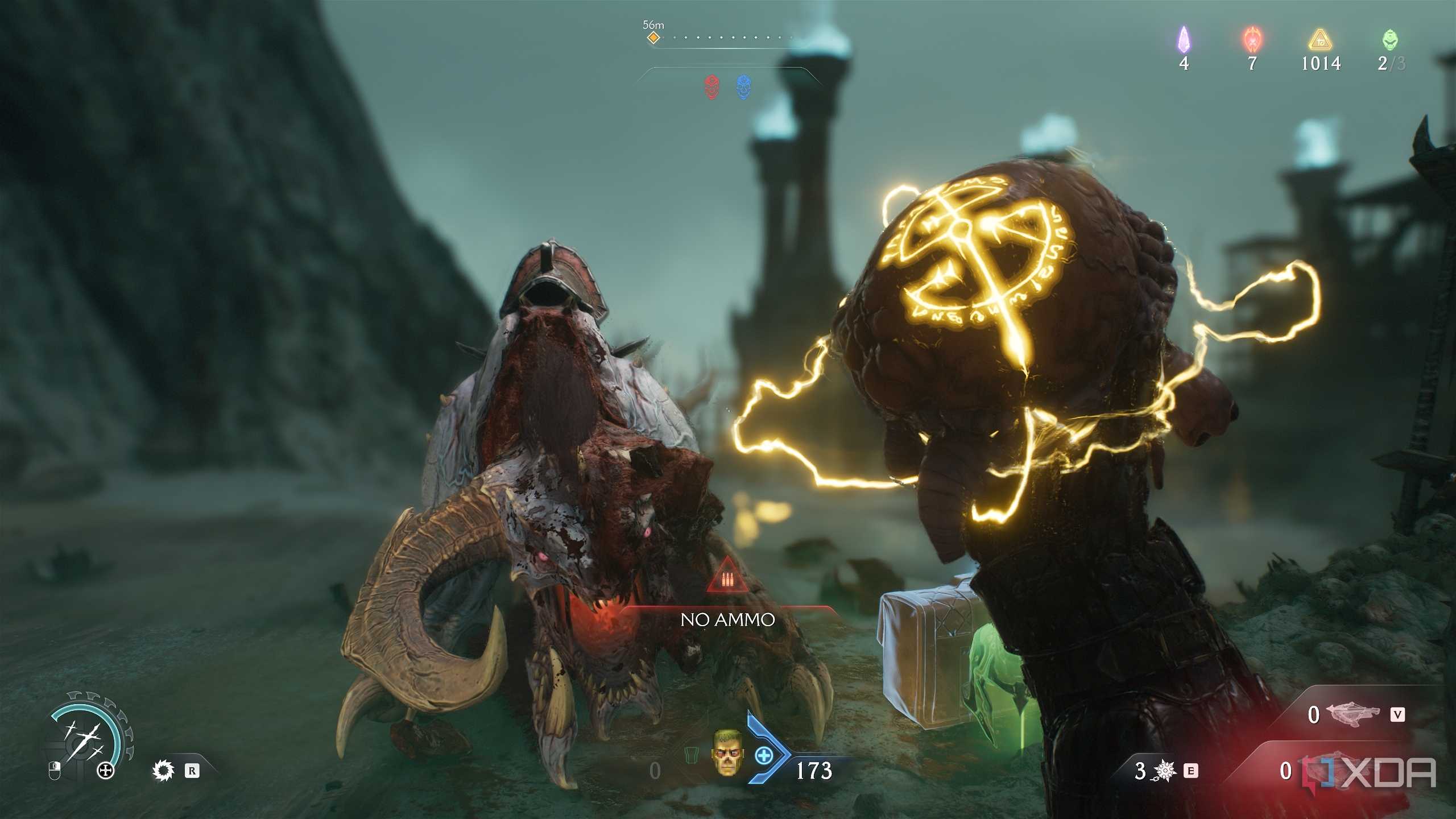 Demonic Essence for maximum ammo in chapter 19 of Doom: The Dark Ages.
