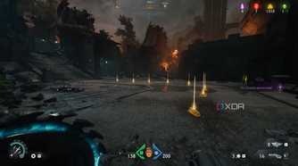 Trail of gold in a secret area in chapter 20 of Doom: The Dark Ages.