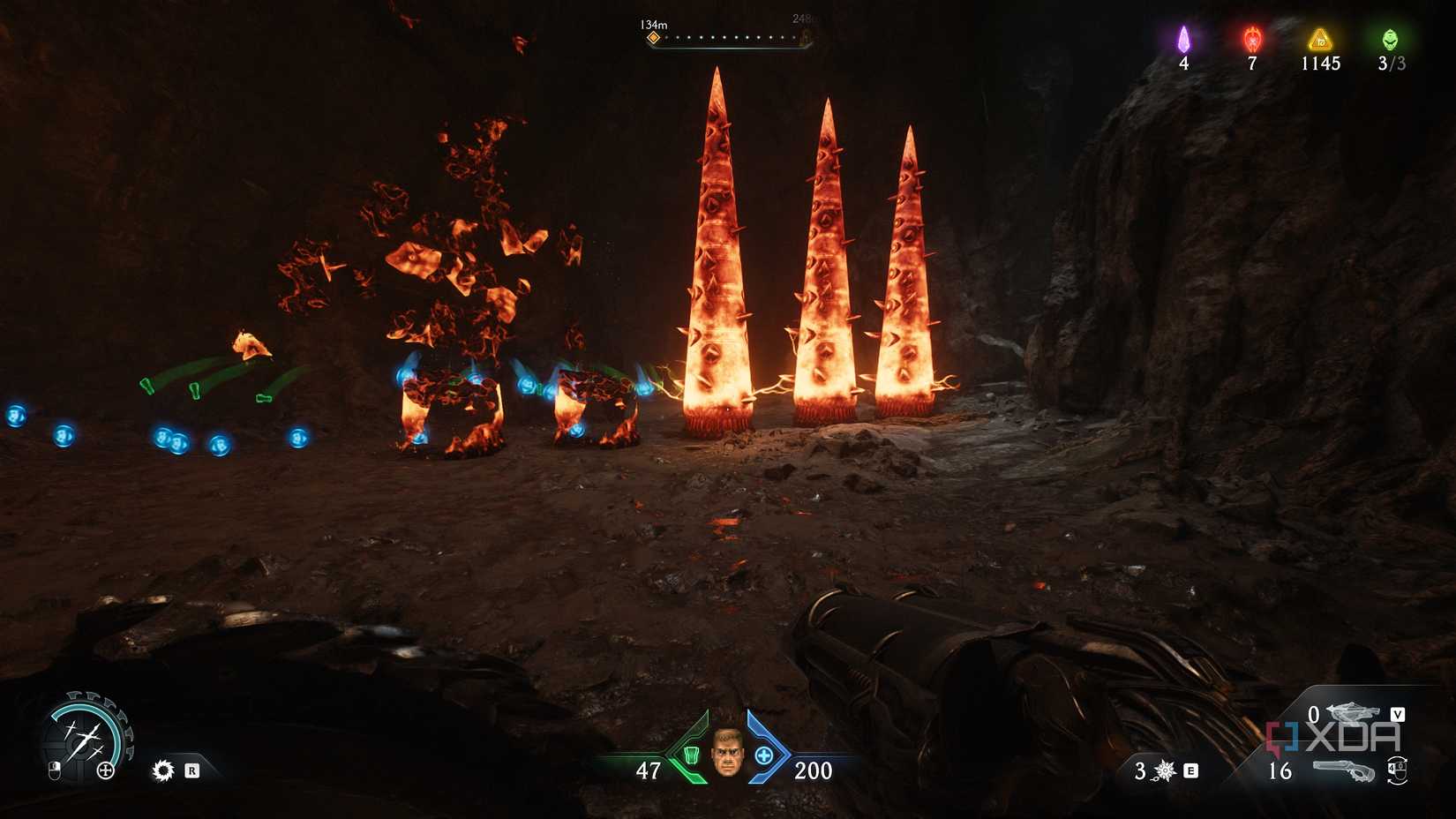 Heated metal spikes in chapter 20 of Doom: The Dark Ages.