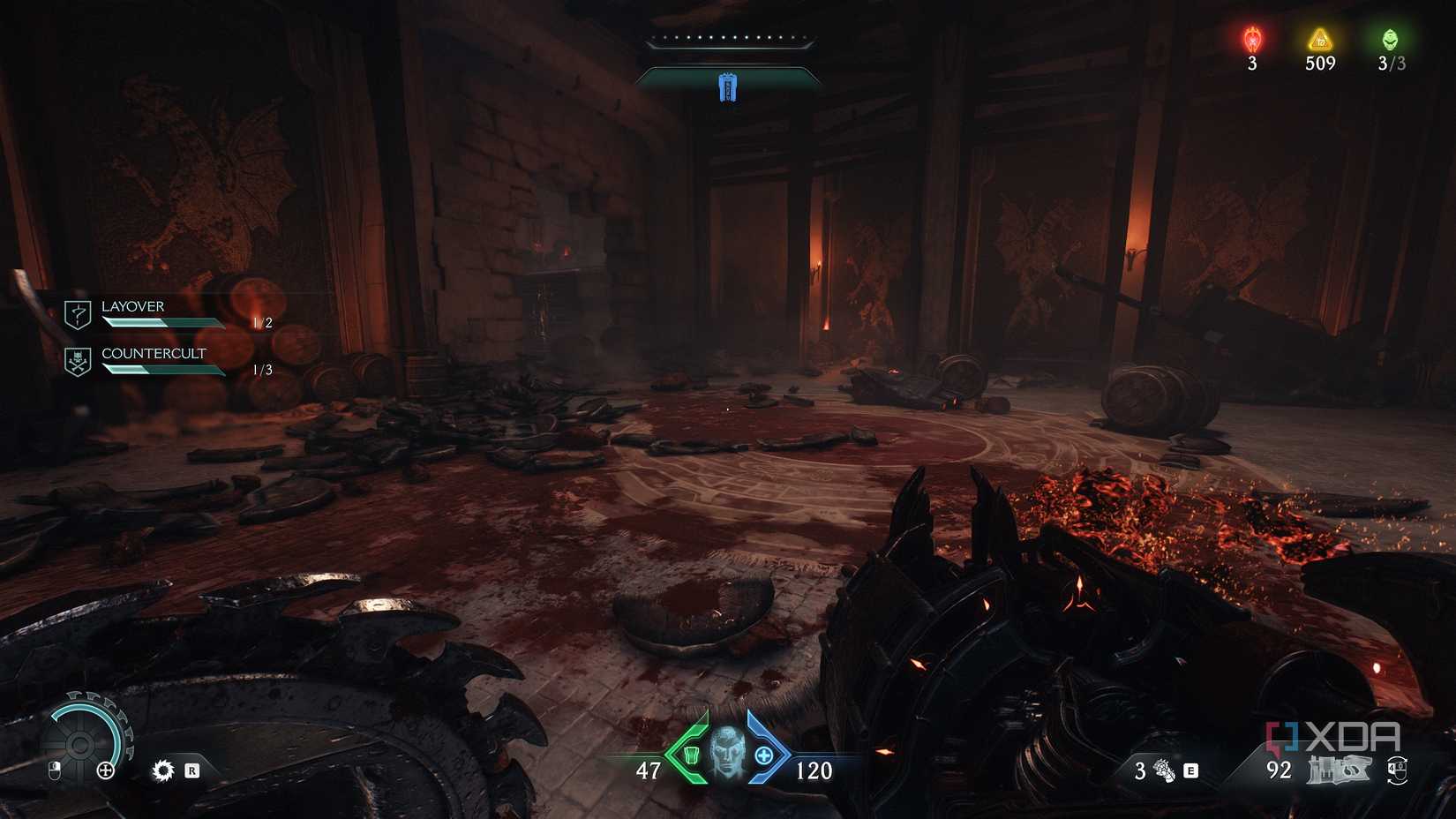 A secret area in Doom: The Dark Ages.