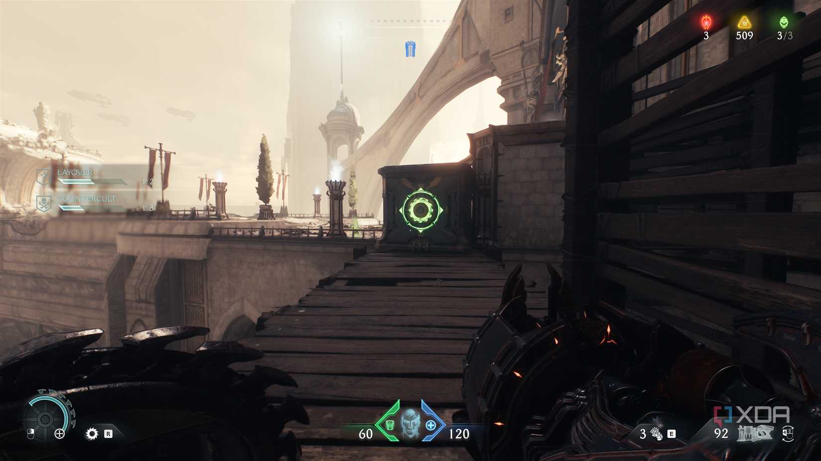 A big box with a Shield Bash symbol in Doom: The Dark Ages.