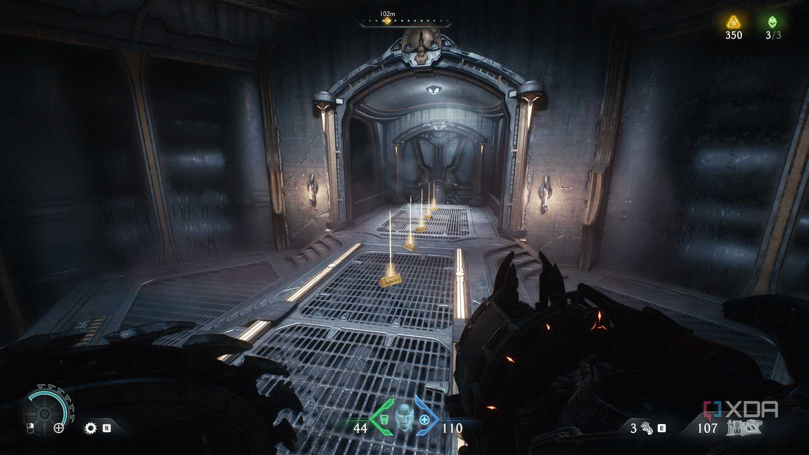 Gold bars lined up on the ground in Doom: The Dark Ages.