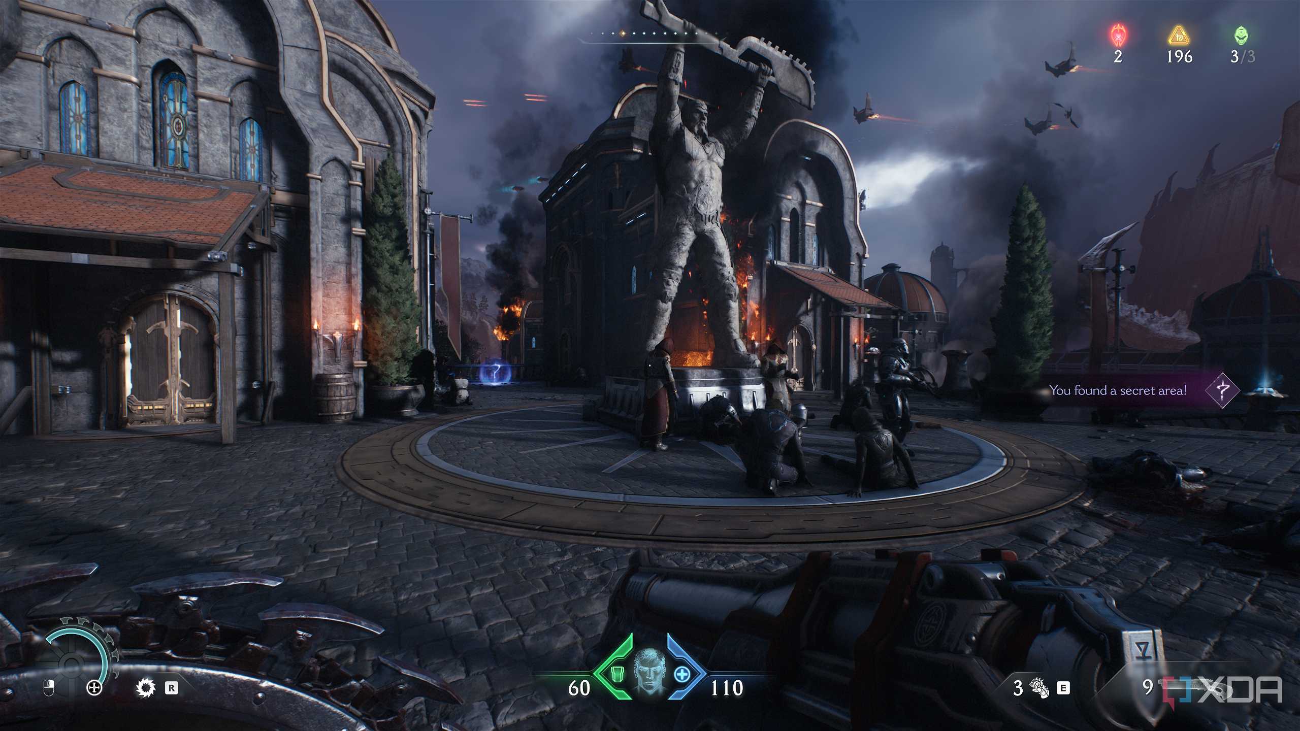 A statue of King Novik in Doom: The Dark Ages.