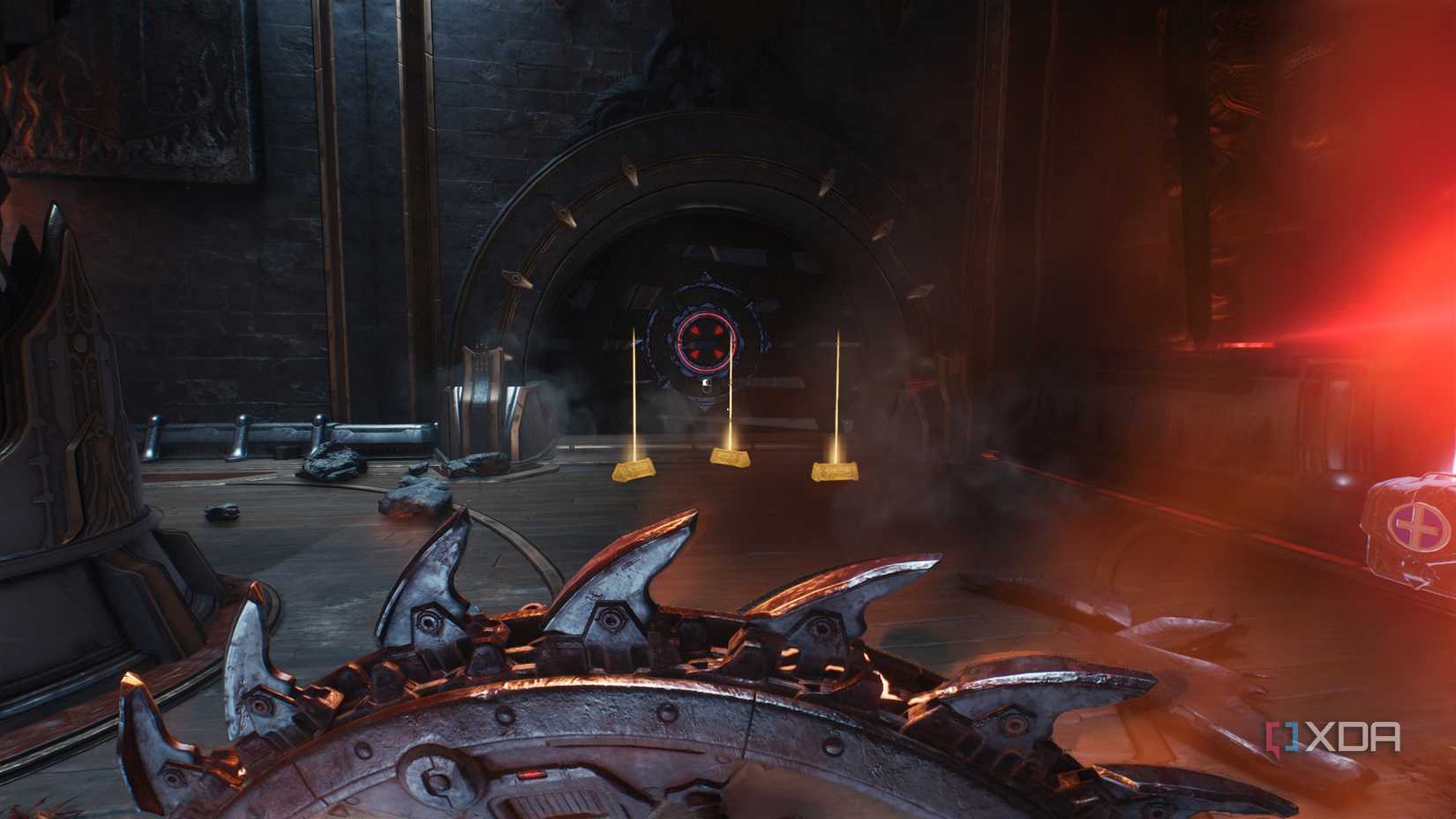 Three gold bars on the ground in Doom: The Dark Ages.