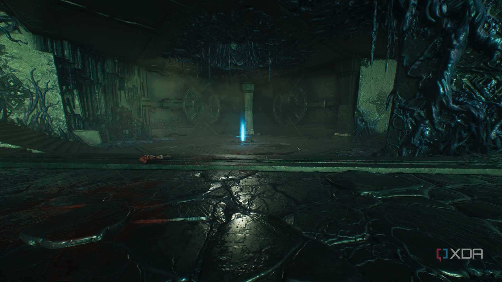 A jump pad in chapter 15 of Doom: The Dark Ages.