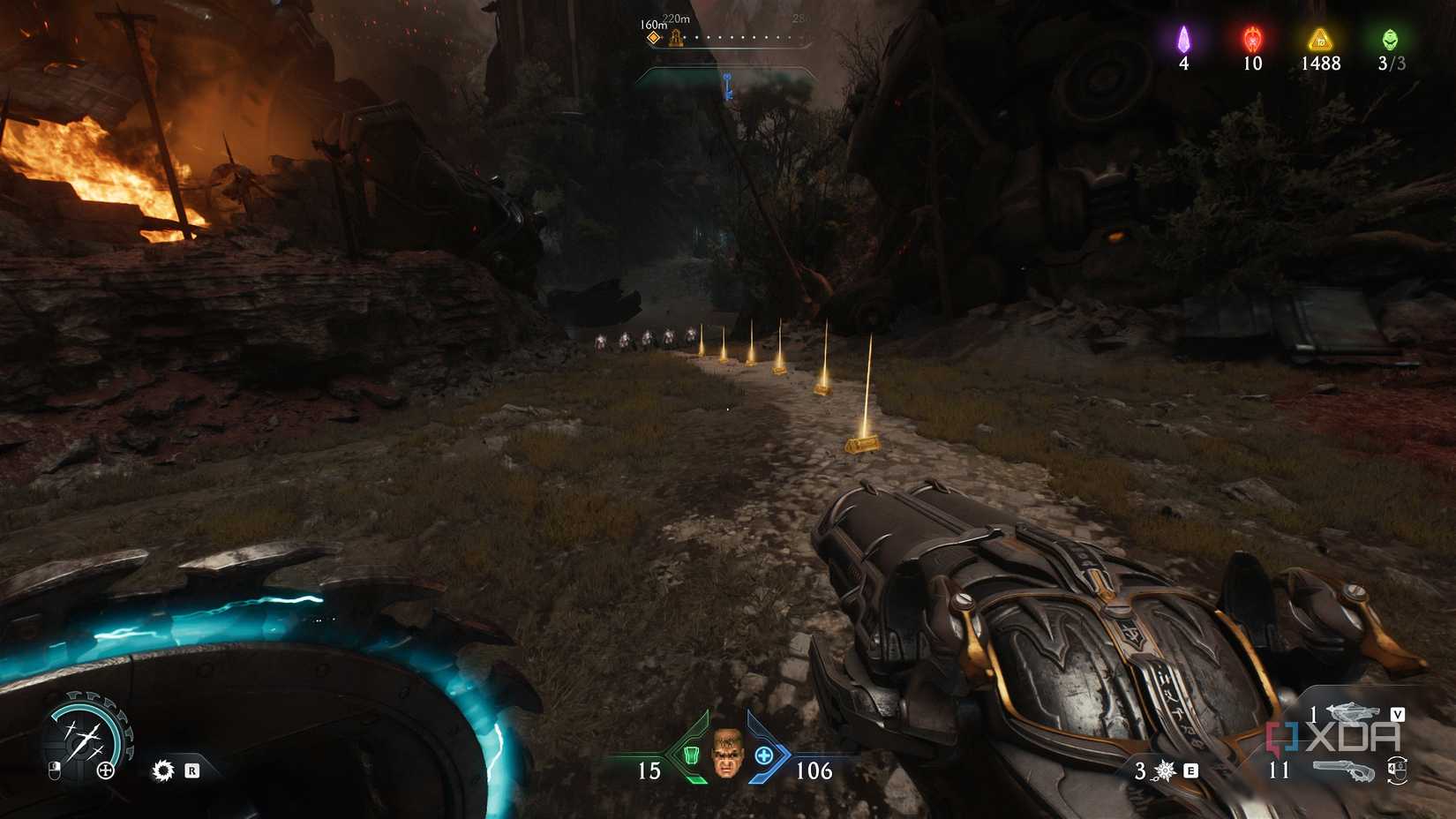 Trail of gold bars in chapter 20 of Doom: The Dark Ages.