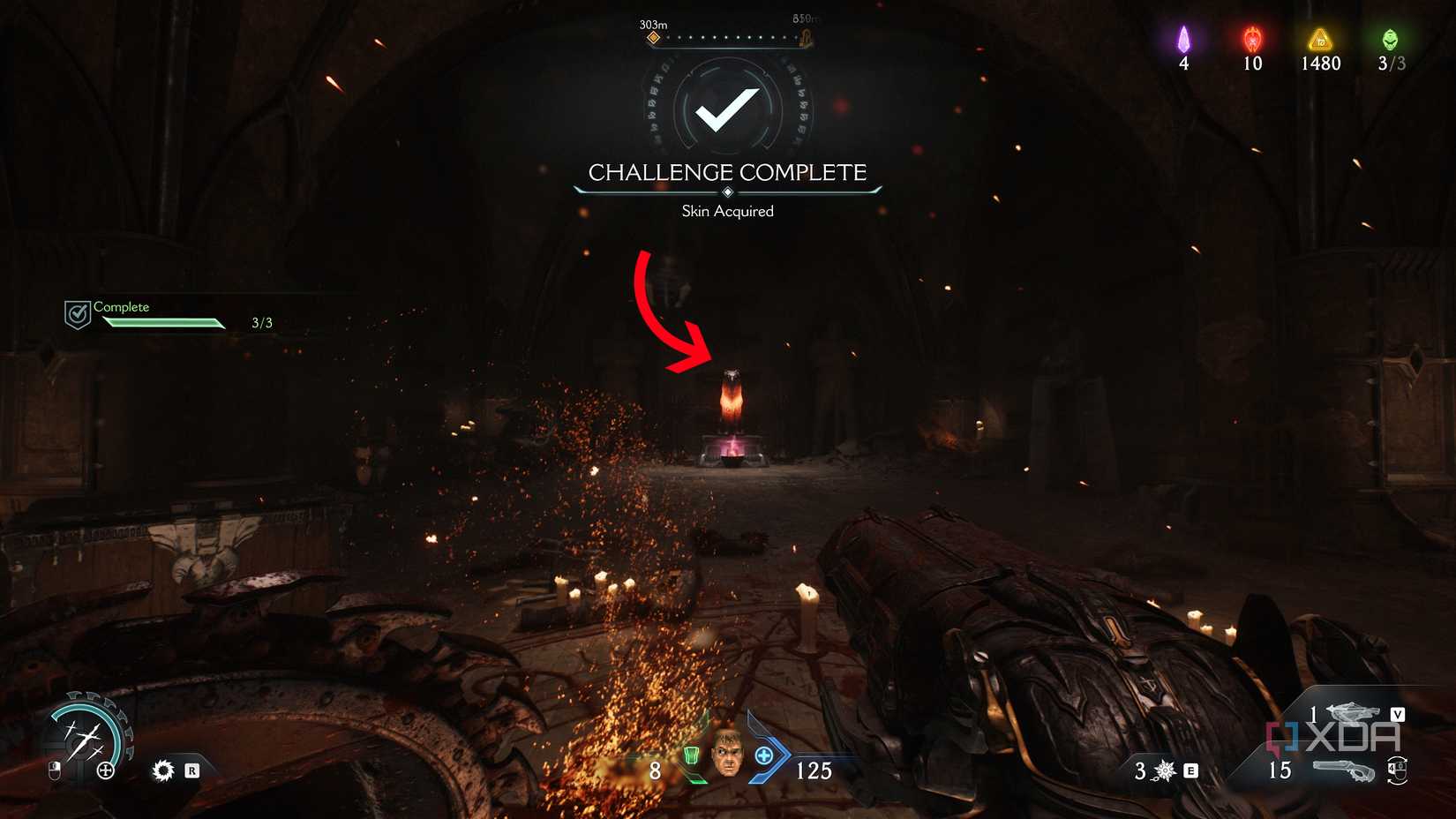 Wolf statue in chapter 20 of Doom: The Dark Ages.