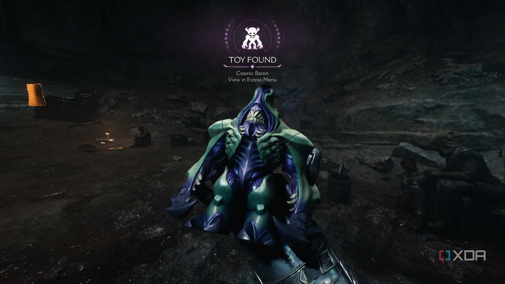 Cosmic Baron collectible toy in chapter 20 of Doom: The Dark Ages.