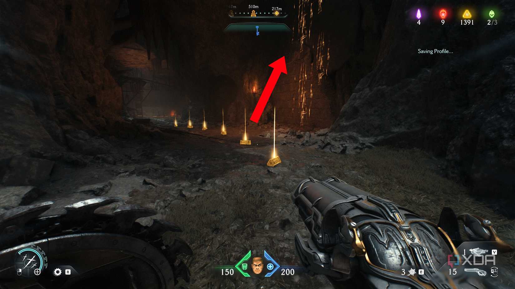 Trail of gold bars in chapter 20 of Doom: The Dark Ages.