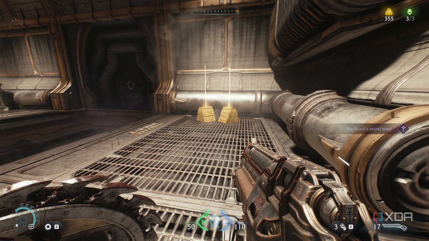Two gold stacks in Doom: The Dark Ages.