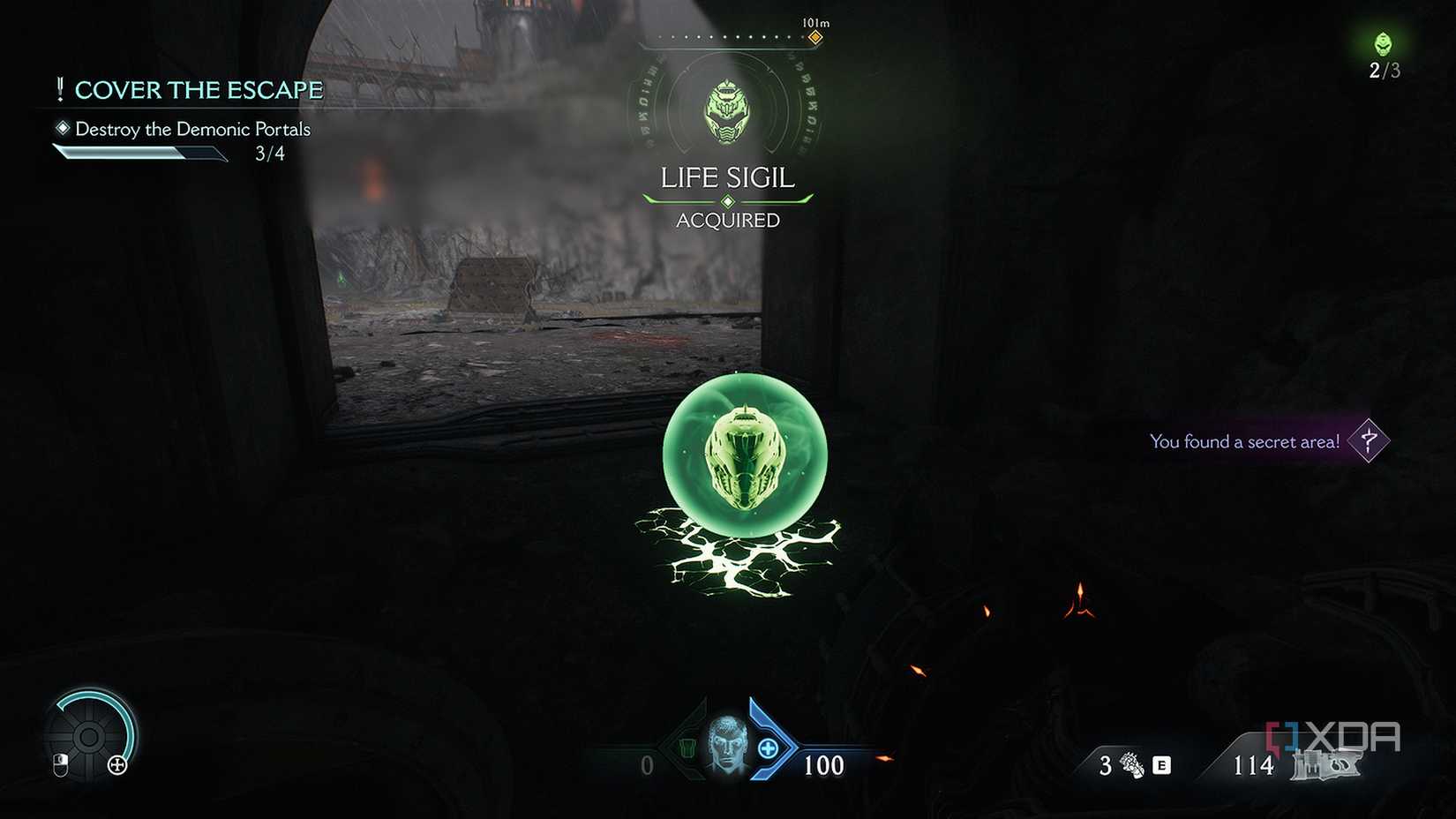 A life sigil in Doom: The Dark Ages.