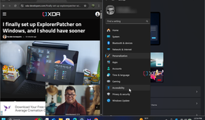 Shows accessibility in Settings on Windows 11